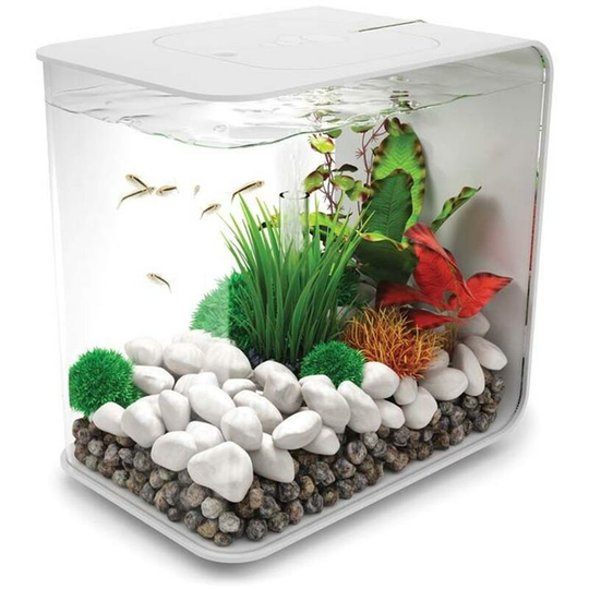 Biorb - Flow 15L Aquarium, White with mcr led lighting and Heater Pack