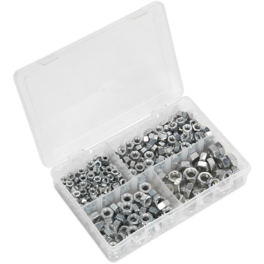 Sealey - AB029SN Steel Nut Assortment 320pc 1/4'-1/2'UNF