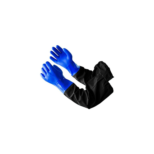Long Pond Gloves, 26.77" Drain Gloves, Long Rubber Gloves, Waterproof Drain Cleaning Gloves Acid and Alkali Resistance Pond Cleaning Gloves, Full