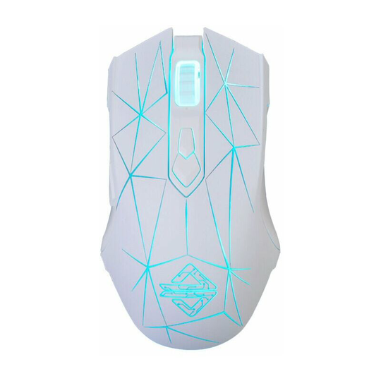 1pcs 2.4G Rechargeable Wireless Mouse Computer Mouse pc Gaming Mouse for Kids Girls Gifts (White)
