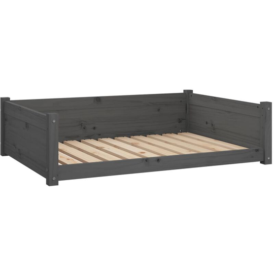 Vidaxl - Dog Bed Grey 95.5x65.5x28 cm Solid Pine Wood Grey