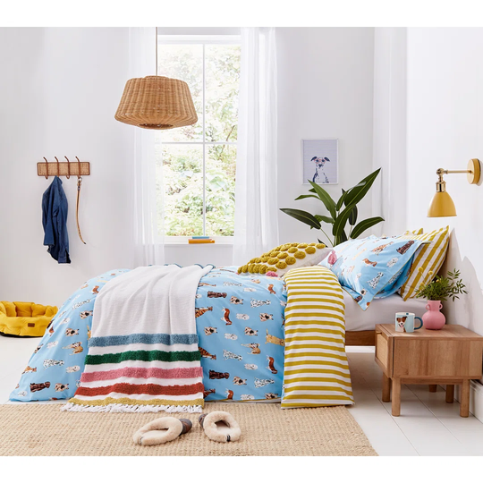 Paintery Striped Standard Cotton Percale Housewife pillowcase