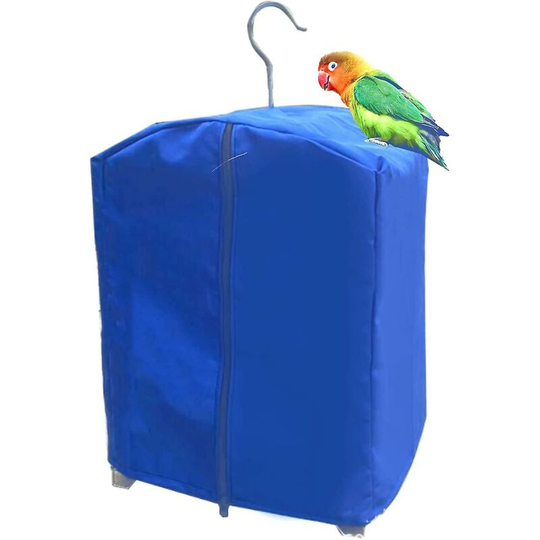 Bird Cage Cover - Universal Washable Bird Cage Protective Net, Seed Proof Covers For Bird Cages, Ventilated And Dustproof, For Parrot Birds, Blue