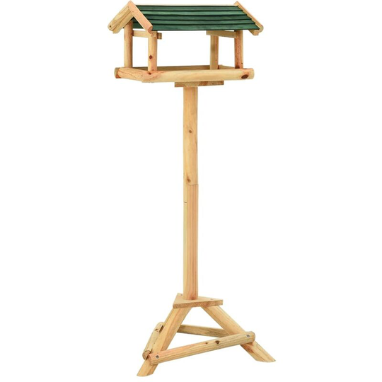 Bird Feeder with Stand 37x28x100 cm Solid Fir Wood Vidaxl Brown