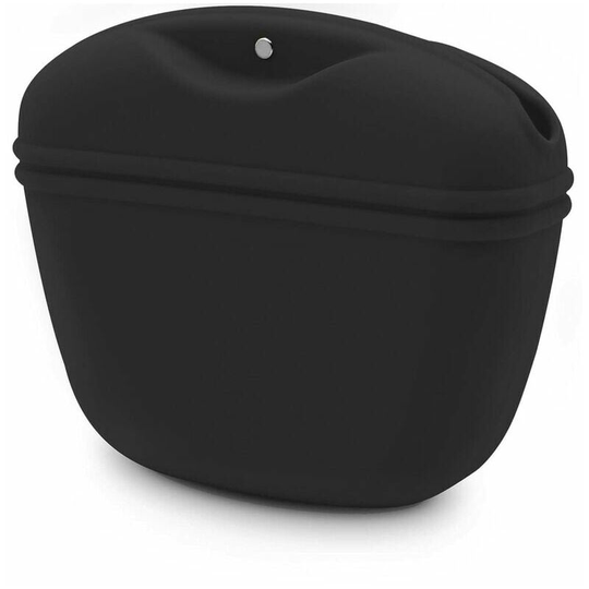 Dog Treat Bag - With Magnetic Closure & Waist Clip - Black