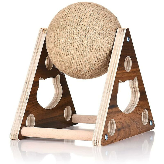 Cat Toy Scratching Post Cat Scratching Mat Wooden Base Cat Scratching Ball