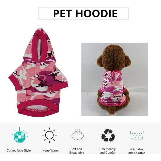 Pet Hoodie Dog Shirts Dog T-Shirts Printed Pet Clothes Pet Winter Clothes Keep Warm for Small Medium Large Dogs Cats