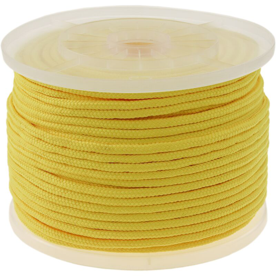 Multifilament braided rope pp 100 m x 6 mm yellow - Primematik