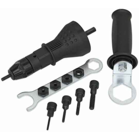 Loops - Drill Powered Rivet Nut Adaptor - 1/4' Shank - M3 to M8 Rivet Nut Mandrels