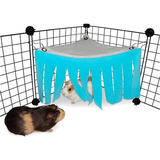 Perle Raregb - Small Animal Fleece Corner Hideaway - For guinea pigs, chinchilla, rabbit, rat, hedgehog, squirrel, hamster - Accessories and toys