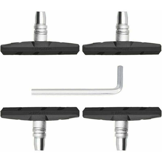 2 Pairs Bicycle Brake Pads, Bike v Brake Pads with Hex Nut Bicycle Brake Pad Set 70mm Replacement Bike mtb Road Bike - Deckon