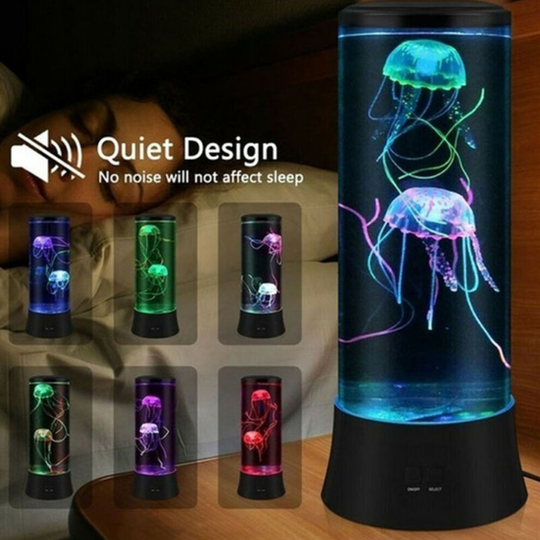LED USB Jellyfish Aquarium Fish Tank Lamp Color Changing Bedside Night Light