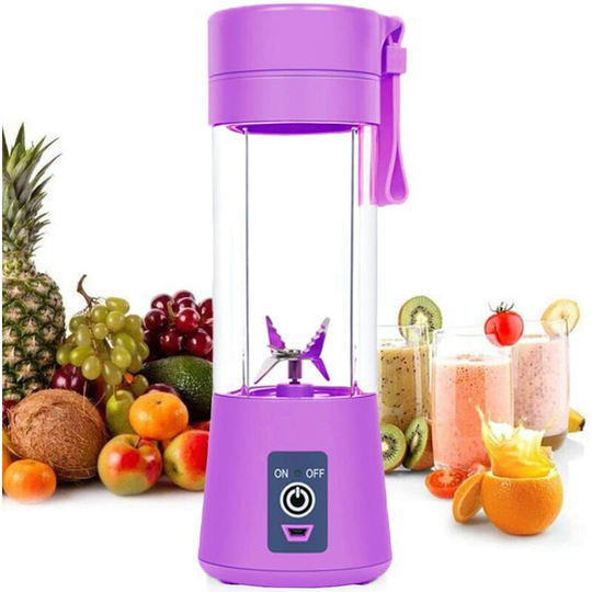 Personal Blender, Portable Blenders Tumbler Electric Fruit Blender Juice Blender usb Rechargeable, 6 3D Blades for Superb Blending, Purple