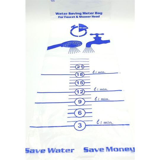 Flow Rate Bag Tap Shower Head Simple 10s Saving Water Measuring Tool 0-24 l/min