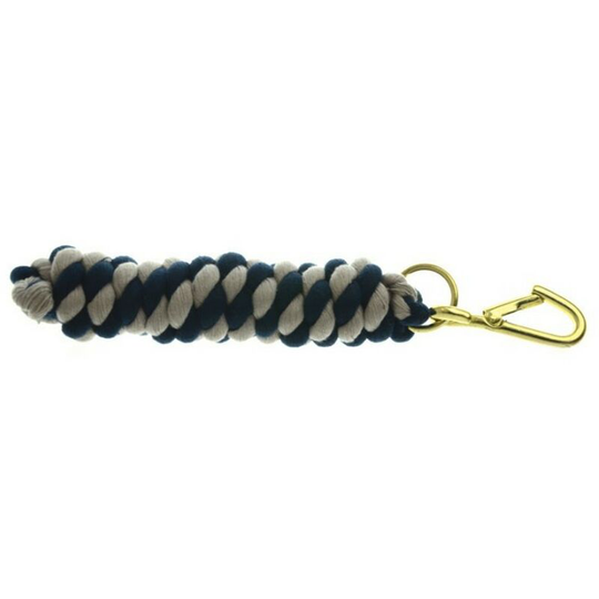 Two Tone Twisted Lead Rope (2.2 metres) (Navy/Silver) - Navy/Silver - HY