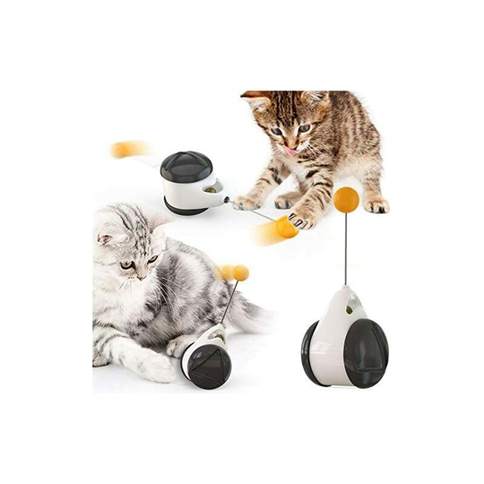Modou - Smart Cat Toy with Automatic Wheels, No Need to Reload Cat Toys with Ball, Kitten Toys with Food Dispenser, Interactive Rotating Toy