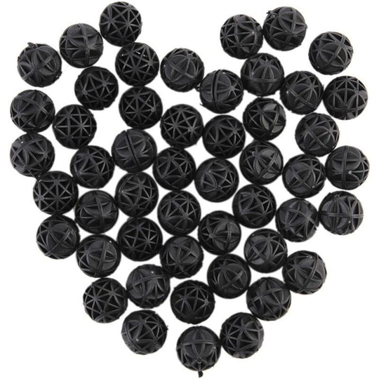 100 Pieces Aquarium Filter Bio Balls For Filtration Clean Bio Balls (36mm Black)