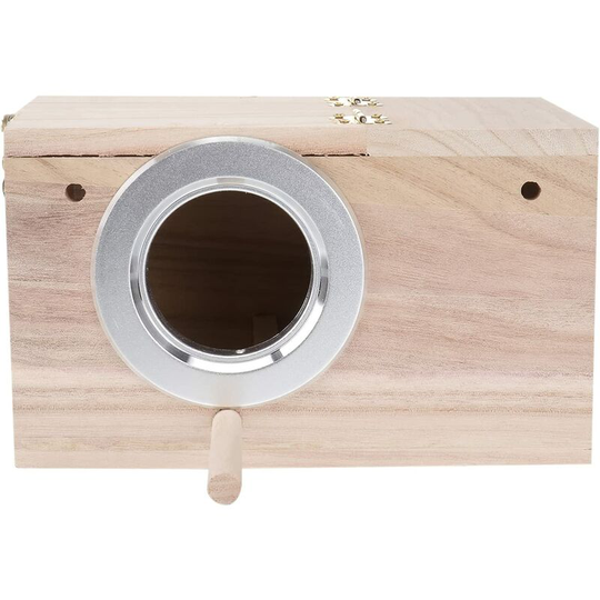 Wooden Bird Nesting Box Bird Parrot Clear View Bird Window 20*12*12cm