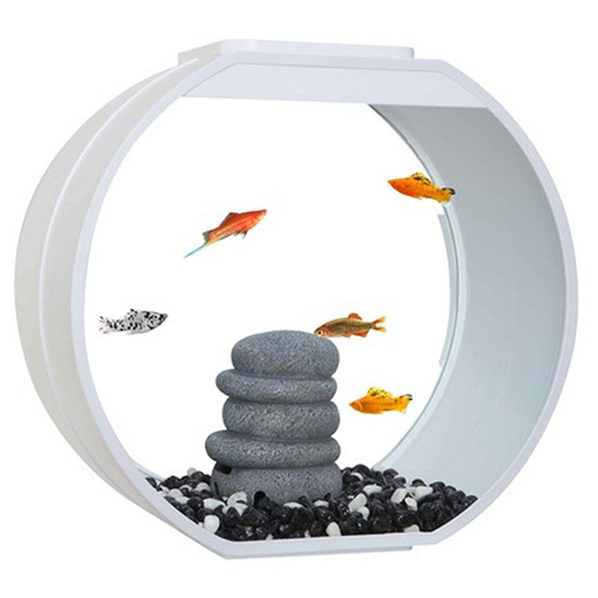 Fish R Fun Deco O Mini 10L Fish Tank | White Aquarium