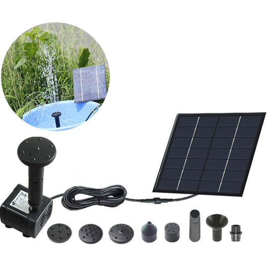 1.4 w Birdbath Fountain, maxin Solar Power Water Pump Panel Kit Submersible Water Pump for Bird Bath,Fish Tank,Small Pond, Garden Decoration.
