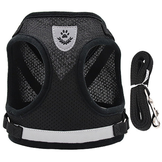 Gdrhvfd - Dog Harness And Leash Set For Walking Cat And Small Dog Harness Soft Mesh Puppy Harness Adjustable Cat Harness With Comfort Reflective Strap