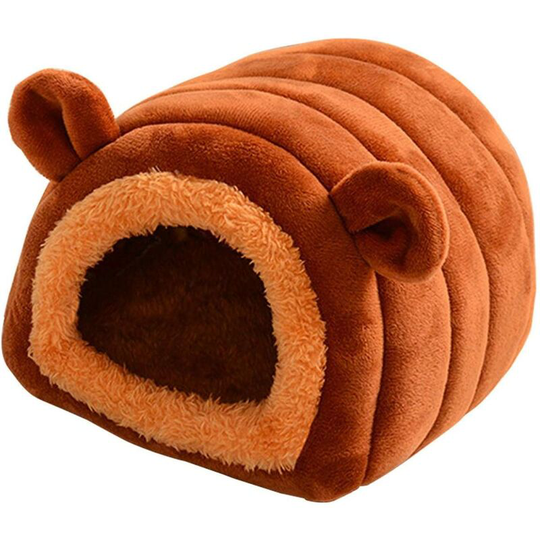 Denuotop - Multi-Function Velvet Guinea Pig Winter Bed, Bedding, for Rats, Chinchilla, Guinea Pig, Hedgehog, Ferret, Squirrel (Brown)