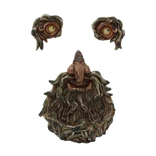 Benobby Kids - Luminous Bearded Tree Face Decorative Bird Feeder, Outdoor Fun Whimsical Ornament Large Hand Painted Decorative Tree Face, Enough