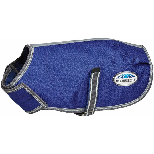 Weatherbeeta - Comfitec Premier Free Midweight Dog Jacket (65cm) (Dark Blue/Grey/White) - Dark Blue/Grey/White