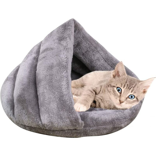 Super Warm Pet Bed Cat House Cushion Sleeping Bag for Pets and Small Dogs XZ001 (s: 50 * 37 * 29cm, Grey)