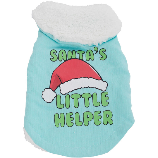 Dog Winter Coat Clothes Dog Outfit Winter for Puppies Soft and Warm Christmas Gift New Year Gift Santa Claus Hat Pattern