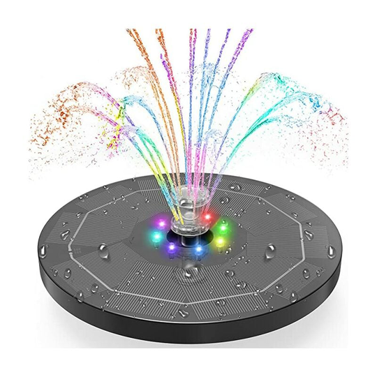 Sun Flowergb - 3.5W Outdoor Floating Solar Fountain, Solar Pond Pump with 4 Nozzles, for Bird Bath Aquarium Garden Fountain