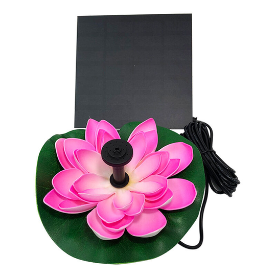 FVO - Garden Fountain Lotus Solar Pump Water Fountain Floating Water Lily Pond Flowers Water Pump Fountain for Garden Pond Pool Landscape Decoration