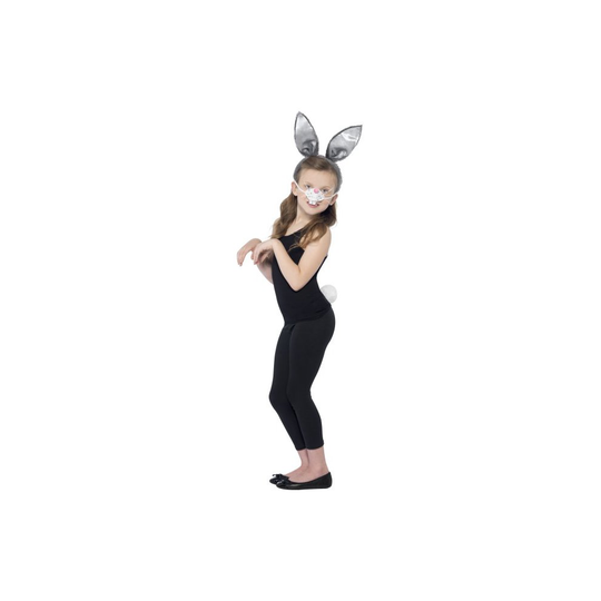 Smiffy's Children's Unisex Bunny Kit, Ears, Nose & Tail, One Size, Colour: - kids cat rabbit dressing up kit child book week day fancy girls costume