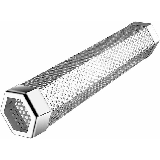 Bbq Smoker Pipe hexagonal 304 Smoked Meat Mesh pipe stainless steel (Hexagon 12)