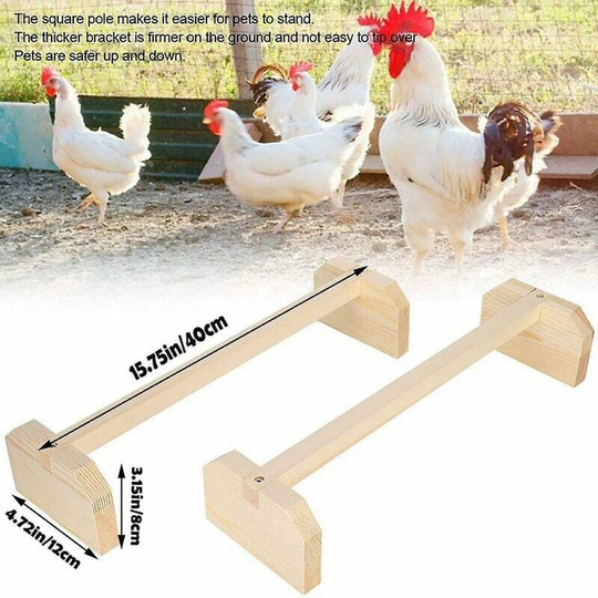 Chicken Perch Wooden Chicken Perch Large Bird Stand Chicken Training Stand Natural Pet Accessories