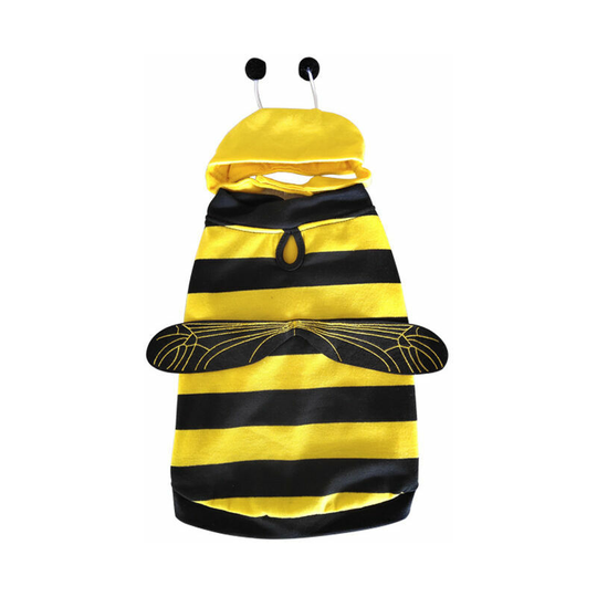 Morejieka - Halloween pet dog clothes little bee cute funny puppy transform into cat and dog costume Bumble Bee Pet Costume,