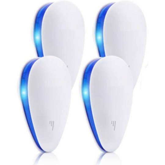 Deckon - Ultrasonic Mouse and Rat Repellent - Set of 4 - device that emits waves against mice, rats - very easy to install, plugs into an outlet