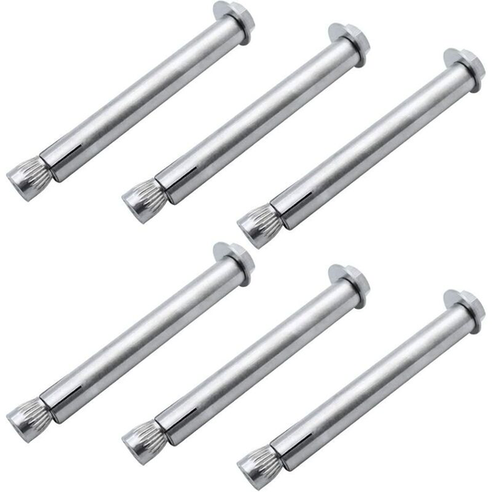 Betterlifegb - 6 pieces M6 x 80 mm Expansion Screw Bolts 304 External Stainless Steel Hexagonal Nut Sleeve Anchor Bolt Heavy Expansion Duty Fixing