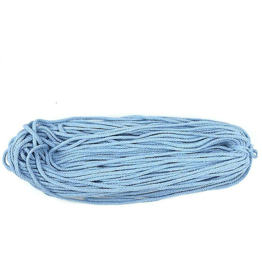 90m Natural Macrame Cotton Rope, Craft Cord Spool For Knitting Diy Hanging Plant Blue, 5mm - Thsinde