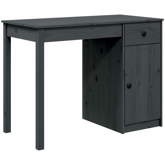 Vidaxl - Desk Grey 100x50x75 cm Solid Wood Pine Grey