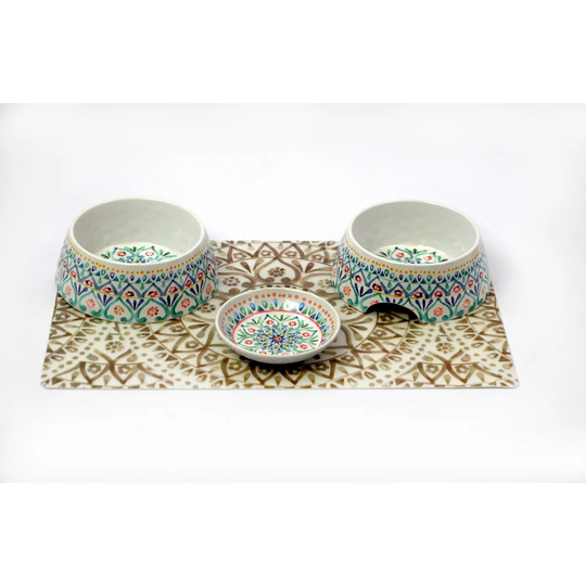 Millicent Boho Multi Pet 4 Piece Bowl Set