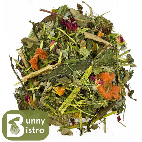 (100g) Bunny Bistro Herb & Vegetable Salad - Natural Rabbit Food, Botanical Mix