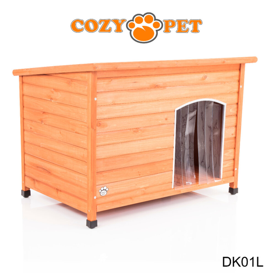 Dog Kennel, Cozy Pet L Size Insulated Wooden Puppy Kennels House DK01L
