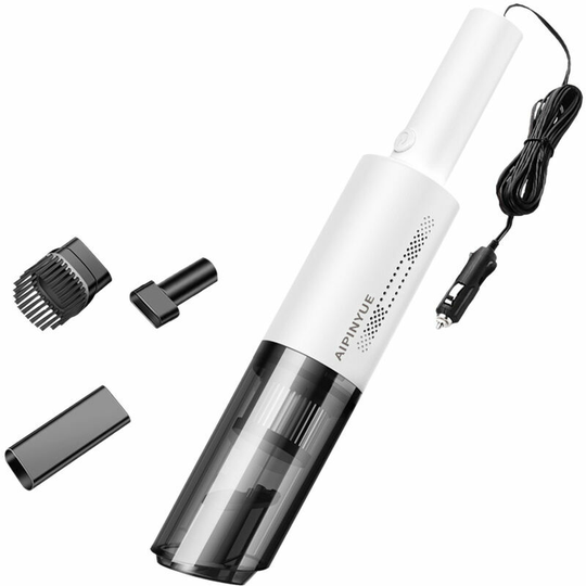 120W Handheld Vacuum Cleaner with 6000Pa Strong Suction Mini Car Vacuum hepa Filter for Pet Hair Dust Gravel Cleaning Home Office (White Car Charger)