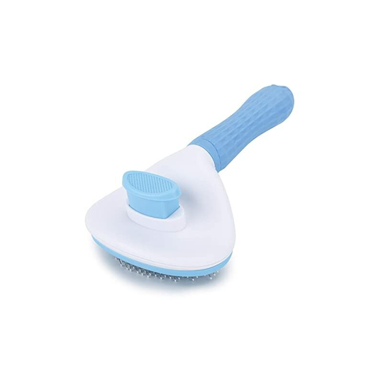 Ilovemilan - Self Cleaning Slicker Brush, Dog Cat Bunny Pet Grooming Shedding Brush - Easy to Remove Loose Undercoat, Pet Massaging Tool Suitable for