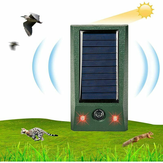 Outdoor Cat Repeller Ultrasonic Cat Repeller Solar Charged Dog Repeller Dog Cat Bird Garden Field Nursery Waterproof IP58