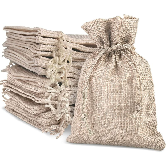 13 * 18cm 100 Burlap Bag Gifts Sachets Lavender Dragees Wedding Treats
