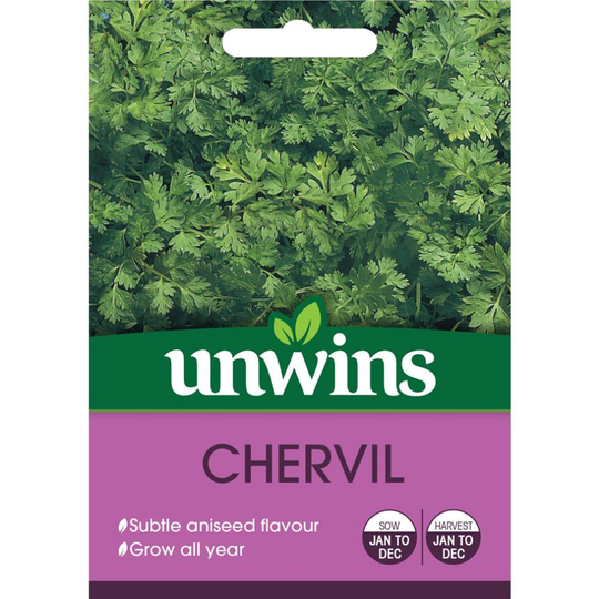 Unwins Grow Your Own Subtle Aniseed Flavoured Chervil Herb Seeds