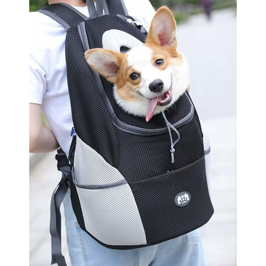 Heguyey - Dog Backpack - With breathable design and padded shoulders for outdoor hiking (suitable for 4kg pets)