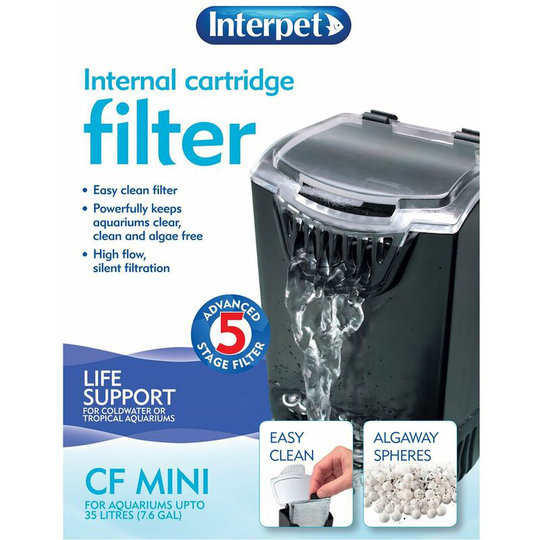 Interpet - Internal Cartridge Filter Mini for Small Aquarium Fish Tank